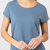 CAMISETA AZUL TEJIDO PUNTO ALGODÓN