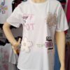 CAMISETA ALGODÓN CON LYCRA FLORES LETRAS