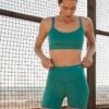 LEGGINGS LARGO BIKER VERDE ( VIENTRE PLANO)