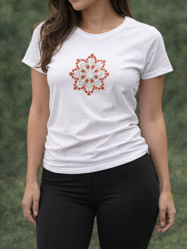 CAMISETA BORDADA BLANCA ESTRELLA