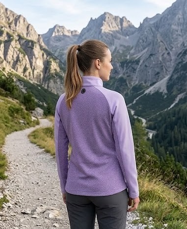 CHAQUETA GORDA TIPO POLAR LILA - Imagen 3