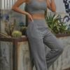 PANTALÓN CON PINZAS POLIÉSTER