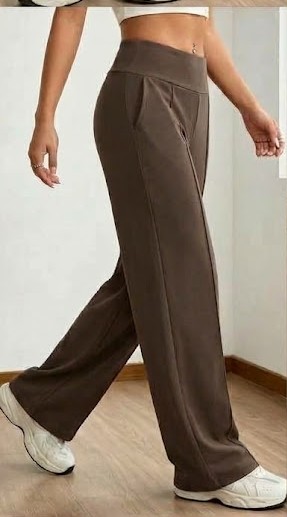 PANTALÓN PINZAS MARRÓN POLIÉSTER - Imagen 3