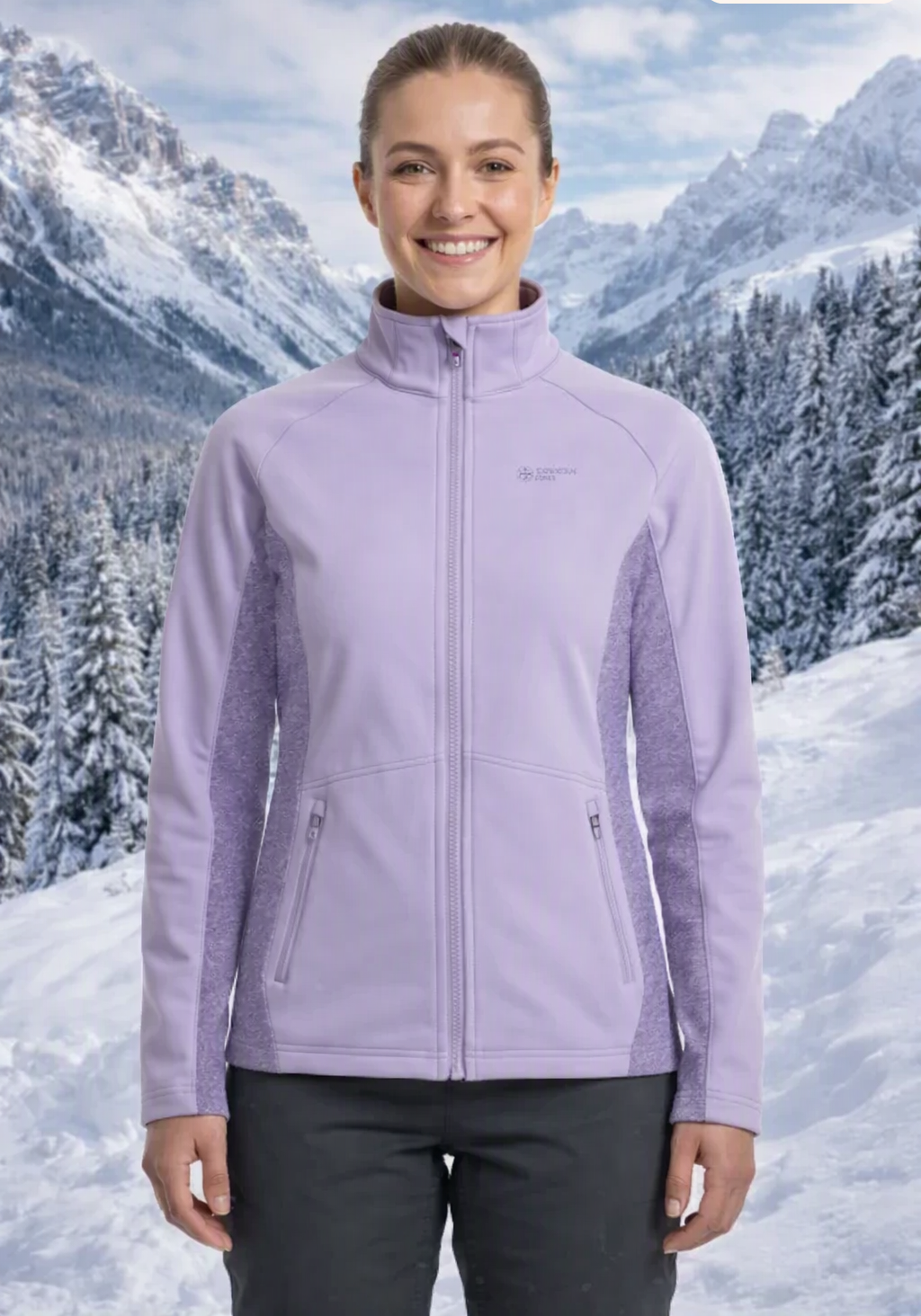 CHAQUETA GORDA TIPO POLAR LILA